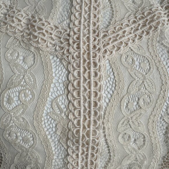 Lauren Conrad Women’s top Cream Ivory Lace Blouse sleevless BOHO romantic XXL - Picture 8 of 10